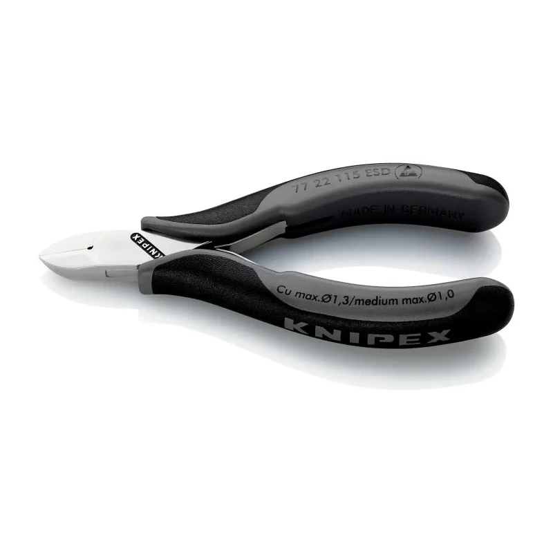 Knipex ESD Safe Side Cutter High Grade Special Tool Steel Bi-Metal Handle 115mm 77 22 115 ESD