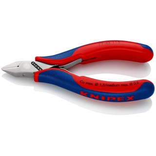 Knipex Bevel Side Cutter Diagonal Cutter with High Grade Special Tool Steel Jaw, Multi-Component Grip, Bi-Metal 77 42 115