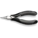 Knipex 1-Piece Flat Nose Plier, Comfort Grip Handle, Chrome Steel, ESD Safe, 115mm Overall, 22.5mm Jaw 35 12 115 ESD
