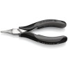 Knipex 1-Piece Flat Nose Plier, Comfort Grip Handle, Chrome Steel, ESD Safe, 115mm Overall, 22.5mm Jaw 35 12 115 ESD
