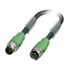 Phoenix Contact Sensor Actuator Cable, Male 5 way Straight to Female 5 way Straight, Polyurethane Jacket, 130 mm 1518481