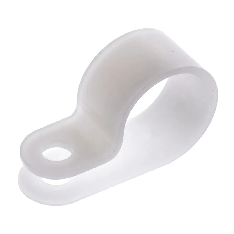 HellermannTyton Polyamide P-Clip 8 mm Closed Inside Diameter 10 mm Width Natural Colour with 4.2 mm 211-60049 H4P-PA66-NA
