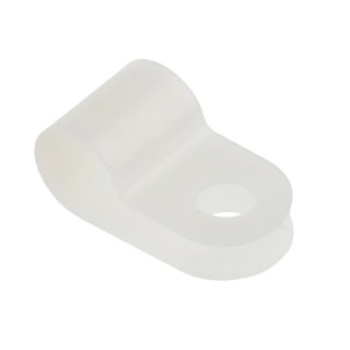 HellermannTyton Polyamide P-Clip 6.5 mm Closed Inside Diameter, Natural Colour, 10 mm Width, 4.2 mm 211-60039 H3P-PA66-NA