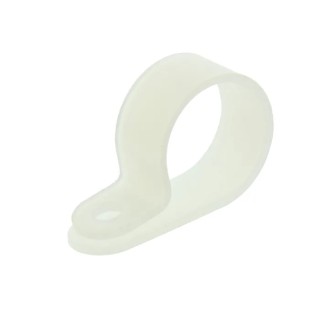 HellermannTyton Polyamide P-Clip 17.5 mm Closed Inside Diameter Natural Colour 10 mm Width 211-60109 H10P-PA66-NA