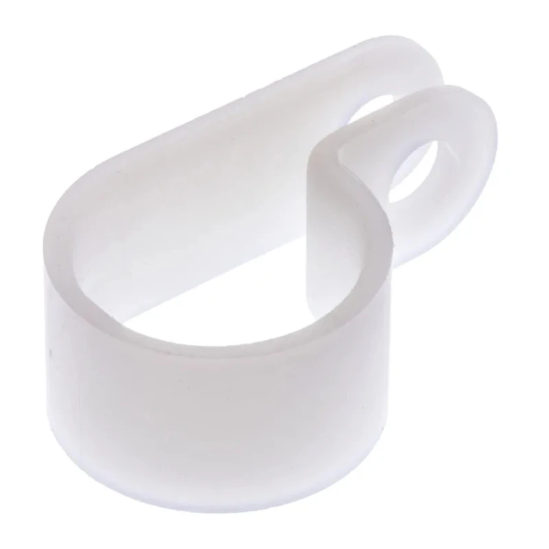 HellermannTyton Polyamide P-Clip 14 mm Closed Inside Diameter Natural Material Model 211-60089 H8P-PA66-NA