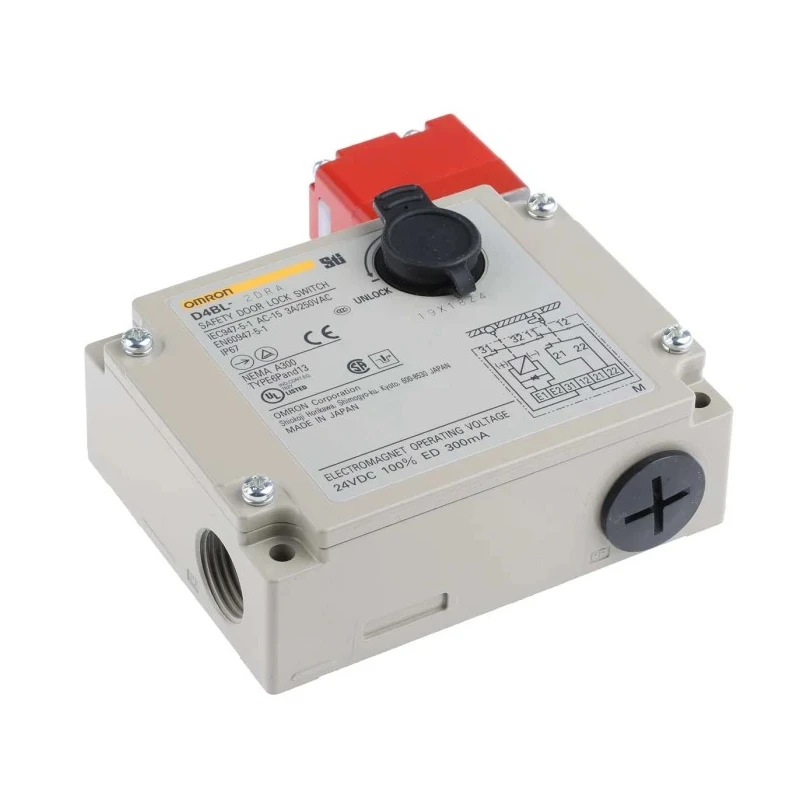 Omron Solenoid Interlock Switch D4BL Series 24V DC Power to Unlock Metal Housing IP67 