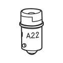 Omron Push Button Lamp for Use with A22 E-Stop A22-24AR