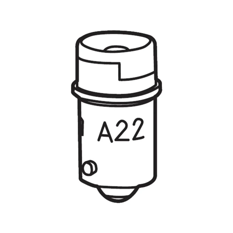 Omron Push Button Lamp for Use with A22 E-Stop A22-24AR