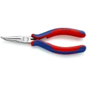 Knipex Long Nose Plier Comfort Grip, Chrome Steel, 145mm Overall, Bent Nose, 35mm Jaw 35 82 145