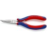 Knipex Long Nose Plier Comfort Grip, Chrome Steel, 145mm Overall, Bent Nose, 35mm Jaw 35 82 145
