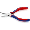 Knipex Long Nose Plier Comfort Grip, Chrome Steel, 145mm Overall, Bent Nose, 35mm Jaw 35 82 145