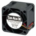 Sanyo Denki San Ace 9GA Series Axial Fan 12V DC 4W 27 m³/h Airflow 19000 RPM 9GA0312P3G001