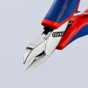 Knipex Diagonal Side Cutter With Bevel Cut, 11mm Jaw Width, 115mm Length, High Grade Special Tool Steel Handles 77 22 115