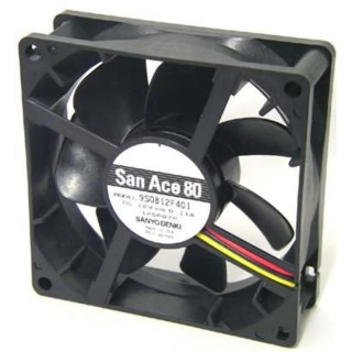 Sanyo Denki San Ace 9S Series Axial Fan 12V DC 2.76W 230mA 67m³/h 80x80x25mm 9S0812H4011