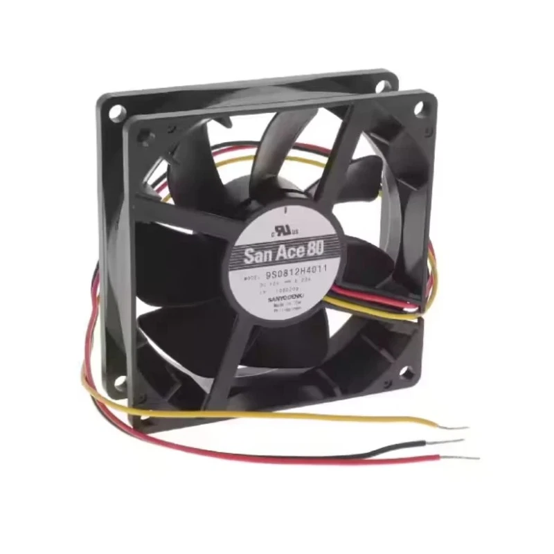 Sanyo Denki San Ace 9S Series Axial Fan 12V DC 2.76W 230mA 67m³/h 80x80x25mm 9S0812H4011