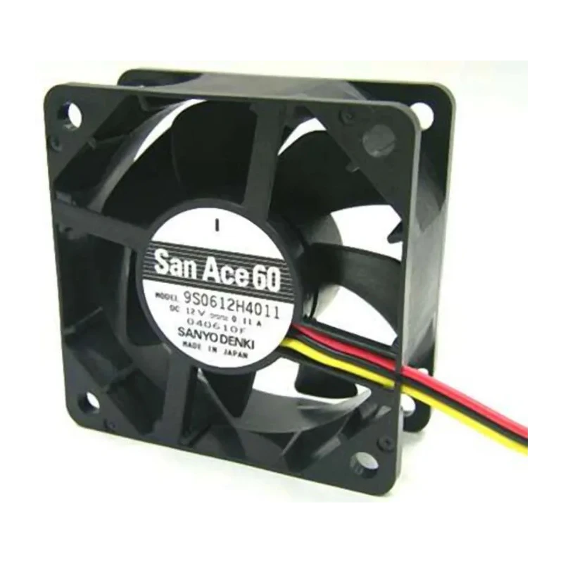 Sanyo Denki San Ace 9S Series Axial Fan 12V DC 2.4W 44m³/h 5000rpm 60mm x 60mm x 25mm 9S0612S4011