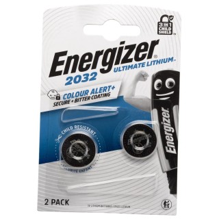 Energizer CR2032 Lithium Manganese Dioxide Button Battery 3 V 235mAh 20 mm Diameter 2 Pack CR2032