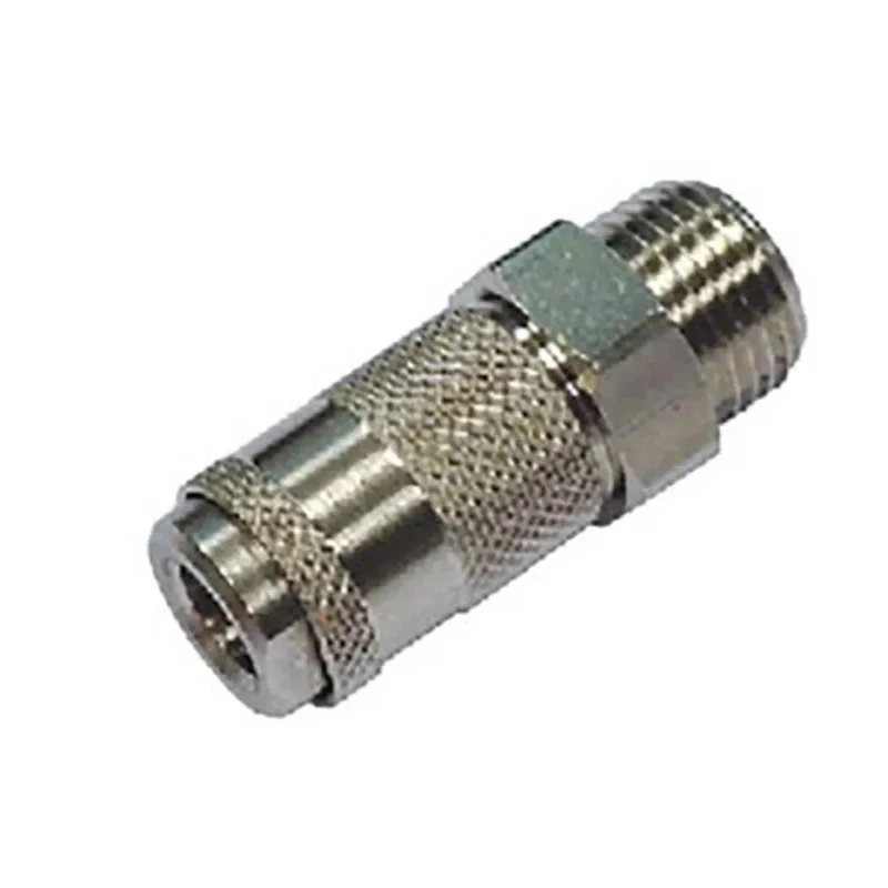 RS PRO Brass Quick Air Coupling M5 Female BSP Nickel Plated Brass Pneumatic Connector 12 bar 187-8860