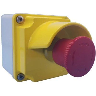 Lovato Electric Twist Release Emergency Stop Push Button Surface Mount 21mm Cutout NC Contact IP67 IP66 LPZM1B5P01