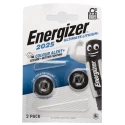 Energizer Lithium Manganese Dioxide Button Battery CR2025 3 V 20 mm Diameter 2 Pack CR2025