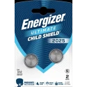 Energizer Lithium Manganese Dioxide Button Battery CR2025 3 V 20 mm Diameter 2 Pack CR2025