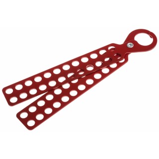 RS PRO Red Steel Universal Lockout Hasp 24 Locks Capacity Shackle 11 mm 862-5168
