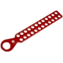 RS PRO Red Steel Universal Lockout Hasp 24 Locks Capacity Shackle 11 mm 862-5168