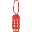 RS PRO Red 6-Lock Nylon Lockout Electrical Hasp 9.5 mm Shackle Diameter 80 mm Length 862-5161