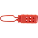 RS PRO Red 6-Lock Nylon Lockout Electrical Hasp 9.5 mm Shackle Diameter 80 mm Length 862-5161