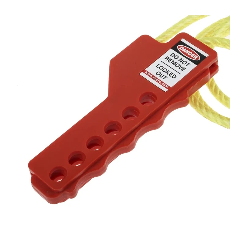Spectrum Industrial RS PRO Black Yellow 6-Lock Lockout ABS Polyvinyl Chloride Nylon Squeezer Multi-Purpose Cable 862-5196