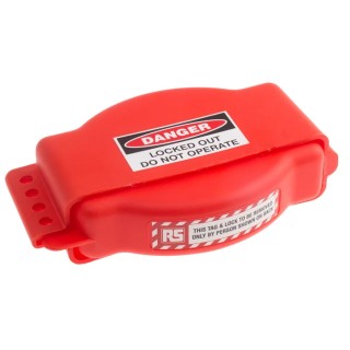 RS PRO Red 4-Lock Lockout Polypropylene Adjustable Gate Valve Lockout, 8.25 mm 862-5177