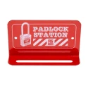 RS PRO Red Polyvinyl Chloride 6 Padlock Lockout Station 126mm x 75mm x 33mm 862-5256