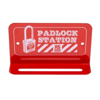 RS PRO Red Polyvinyl Chloride 6 Padlock Lockout Station 126mm x 75mm x 33mm 862-5256