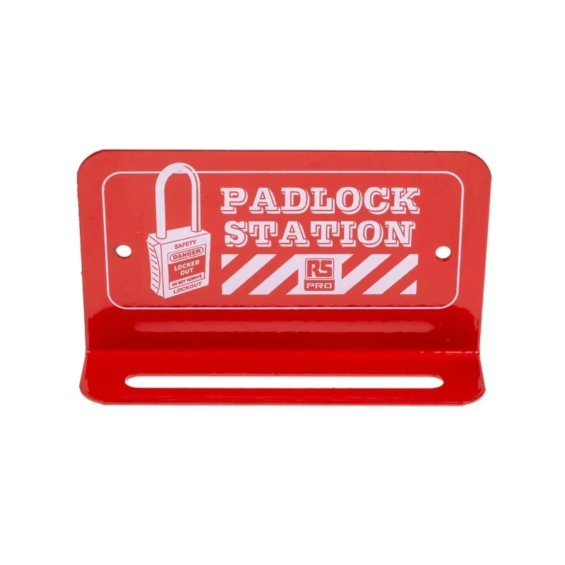 RS PRO Red Polyvinyl Chloride 6 Padlock Lockout Station 126mm x 75mm x 33mm 862-5256