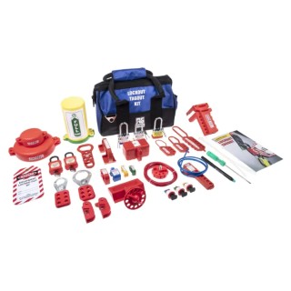 RS PRO White Lockout Kit for Machine and Electrical Panel Safety 24-Piece Portable Set 862-5247