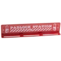 RS PRO 18 Padlock Lockout Station Polyvinyl Chloride Red 348mm x 75mm 862-5269