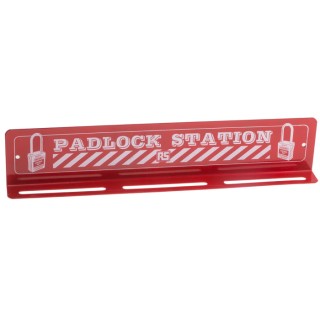 RS PRO 18 Padlock Lockout Station Polyvinyl Chloride Red 348mm x 75mm 862-5269