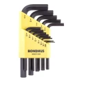 Bondhus 13 Piece L Imperial Hex Key Set Steel Black Finish Hex Size 0.05 to 3/8 HLX13S