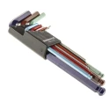 Bondhus 9 Piece L Metric Hex Key Set with Hex Ball End, Steel, Colour Guard Finish, Sizes 1.5 to 10 mm BLX9MCG