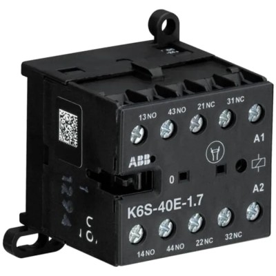 ABB GJH Series Contactor Relay 24V DC Coil, 4-Pole, 4 A, 1.7W Power Rating, 690V Contact GJH1213001R7401 K6S-40E-1.7W 24VDC
