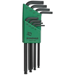Bondhus 8-Piece Torx Key Set L Shape Long and Short Arms Steel Corrosion Resistant LTX8