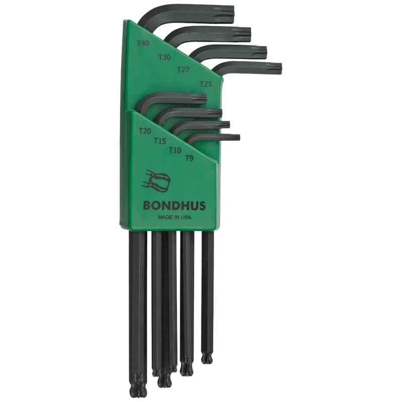 Bondhus 8-Piece Torx Key Set L Shape Long and Short Arms Steel Corrosion Resistant LTX8