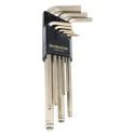 Bondhus 9 Piece L Metric Hex Key Set, Hex Size 1.5 to 10 mm BLX9G