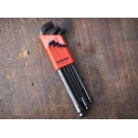 Bondhus 9 Piece L Metric Hex Key Set Steel Hex Ball End 1.5 to 10 mm SBLX9MM