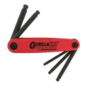 Bondhus 5 Piece Folding Metric Hex Key Set, Hex Sizes 5 to 10 mm, Corrosion Resistant Steel BF5M