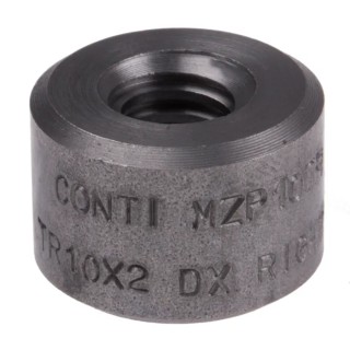 RS PRO Steel Cylindrical Round Nut For 2 mm Lead Screw, 10 mm Screw Shaft Diameter, 15 mm Length 862-5379