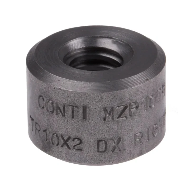 RS PRO Steel Cylindrical Round Nut For 2 mm Lead Screw, 10 mm Screw Shaft Diameter, 15 mm Length 862-5379