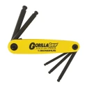 Bondhus 5 Piece Folding Imperial Hex Key Set, Hex Ball End, Sizes 3/16 to 3/8 inch BF5