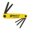 Bondhus 5 Piece Folding Imperial Hex Key Set, Hex Ball End, Sizes 3/16 to 3/8 inch BF5