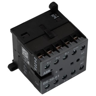 ABB B Contactor 415V Coil Voltage 3-Pole 20 A 4 kW Power Rating 3 NO Auxiliary Contacts GJL1211001R8015 B6-30-01 380-415V AC